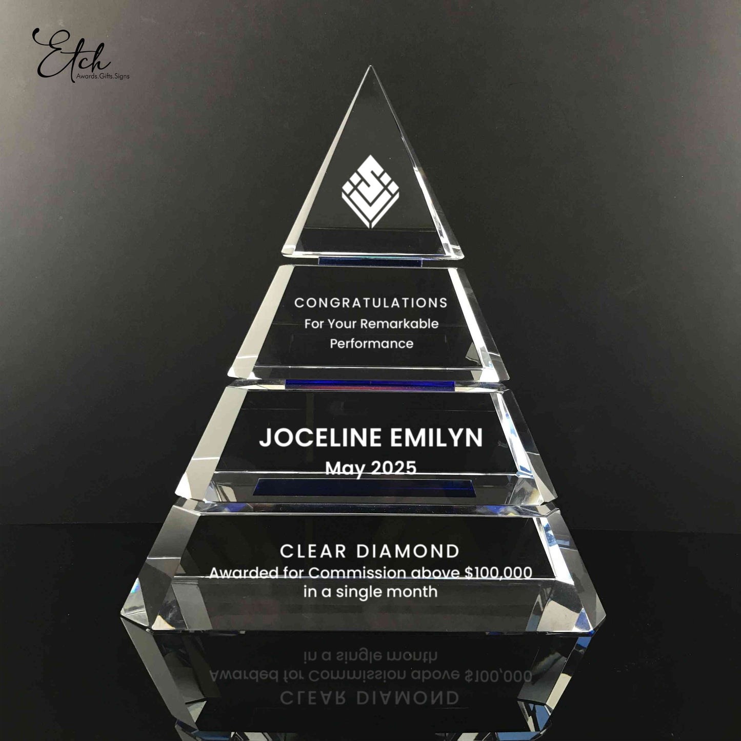 Accolade Pyramid Crystal Award