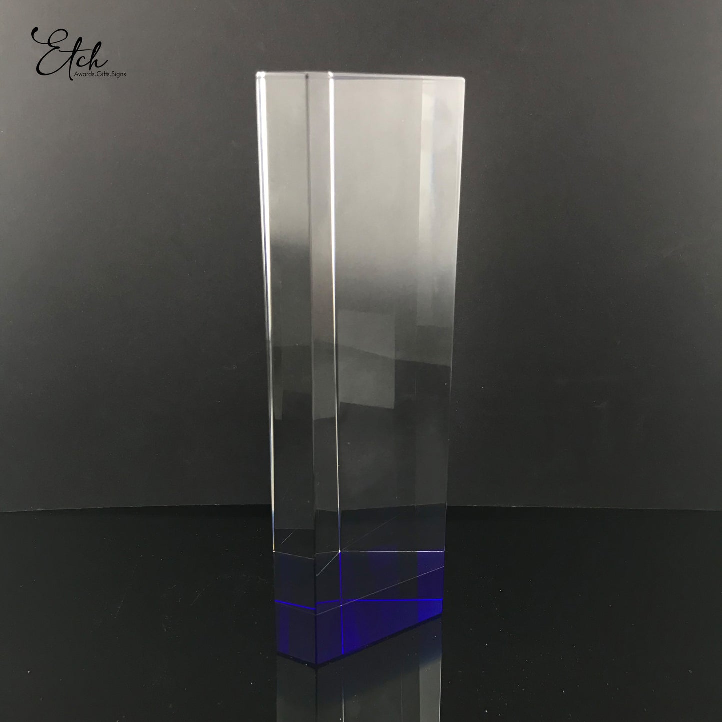 Achievement Crystal Award with Blue Base