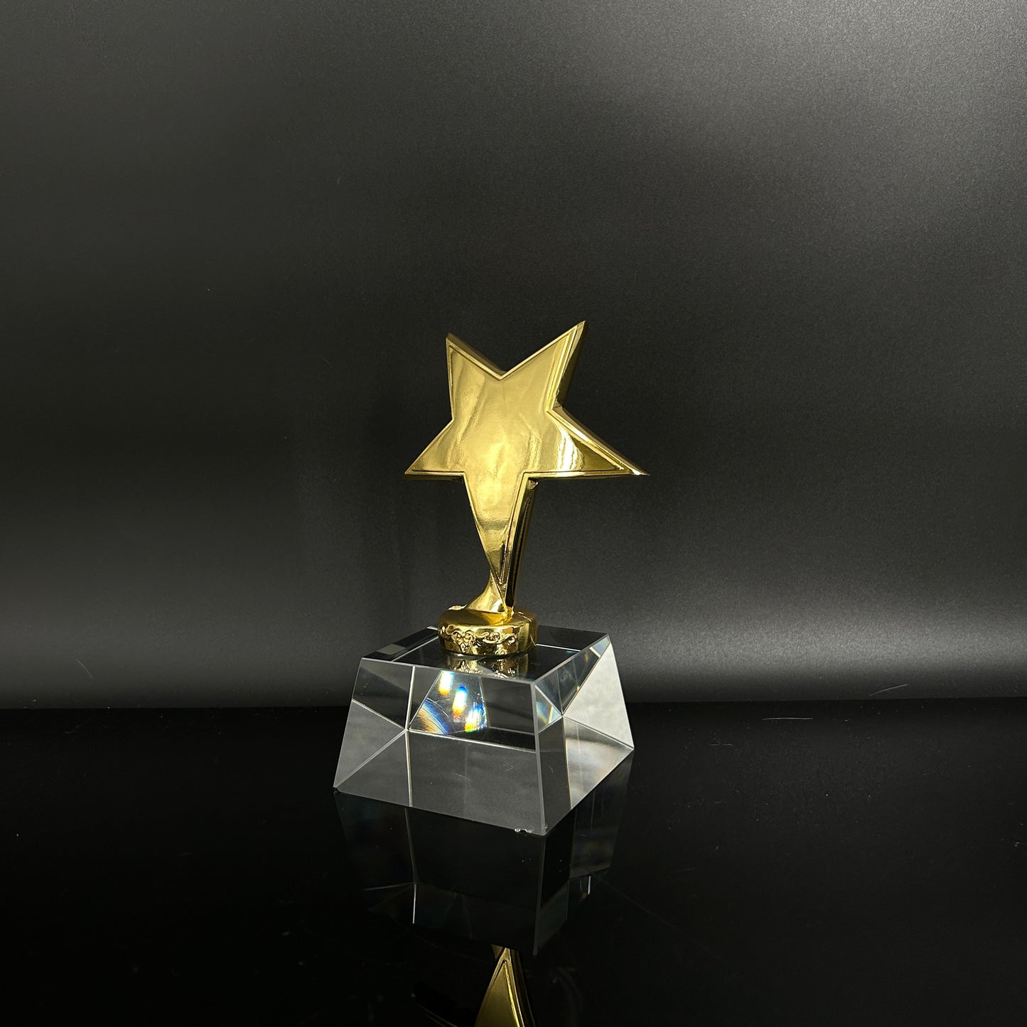 Arched Star Trophy Crystal Base