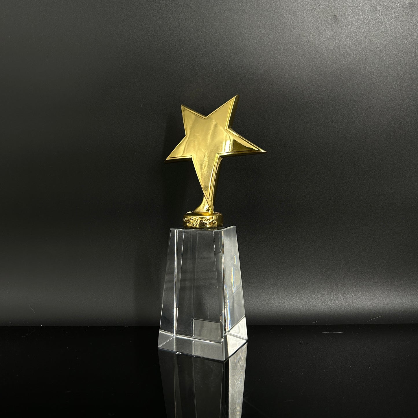 Arched Star Trophy Crystal Base