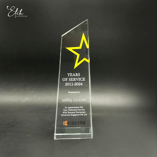 Clear Edge Apex Award with Clear Base