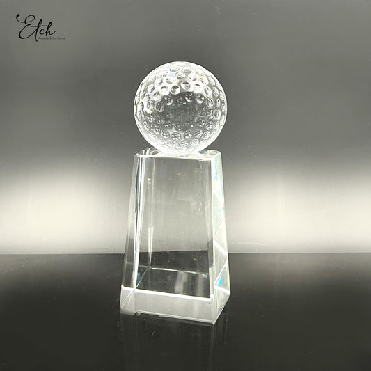 Clear Golf Ball Trophy Award