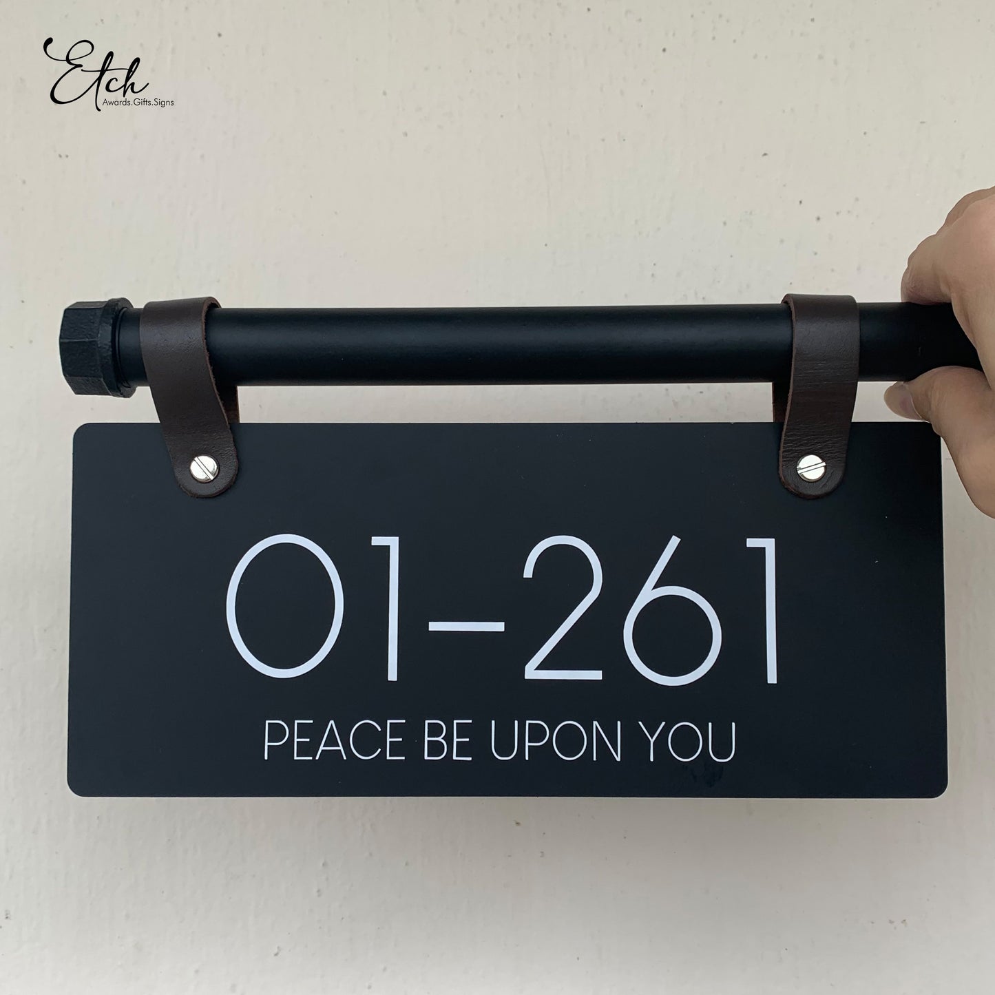 Corridor Home Unit Sign with Brackets