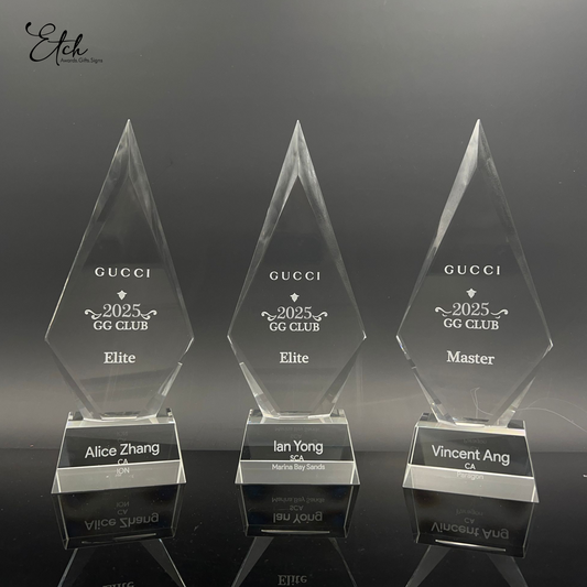 Crystal Apex Edge Trophy Award