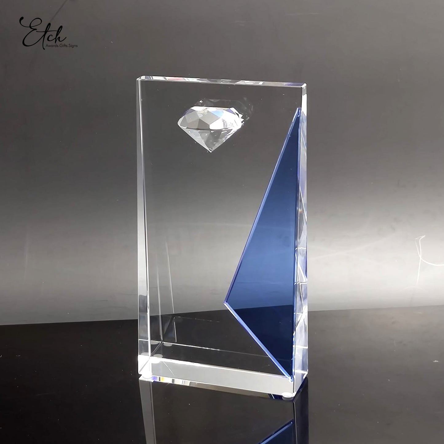 Diamond Plaque with Blue Edge Award