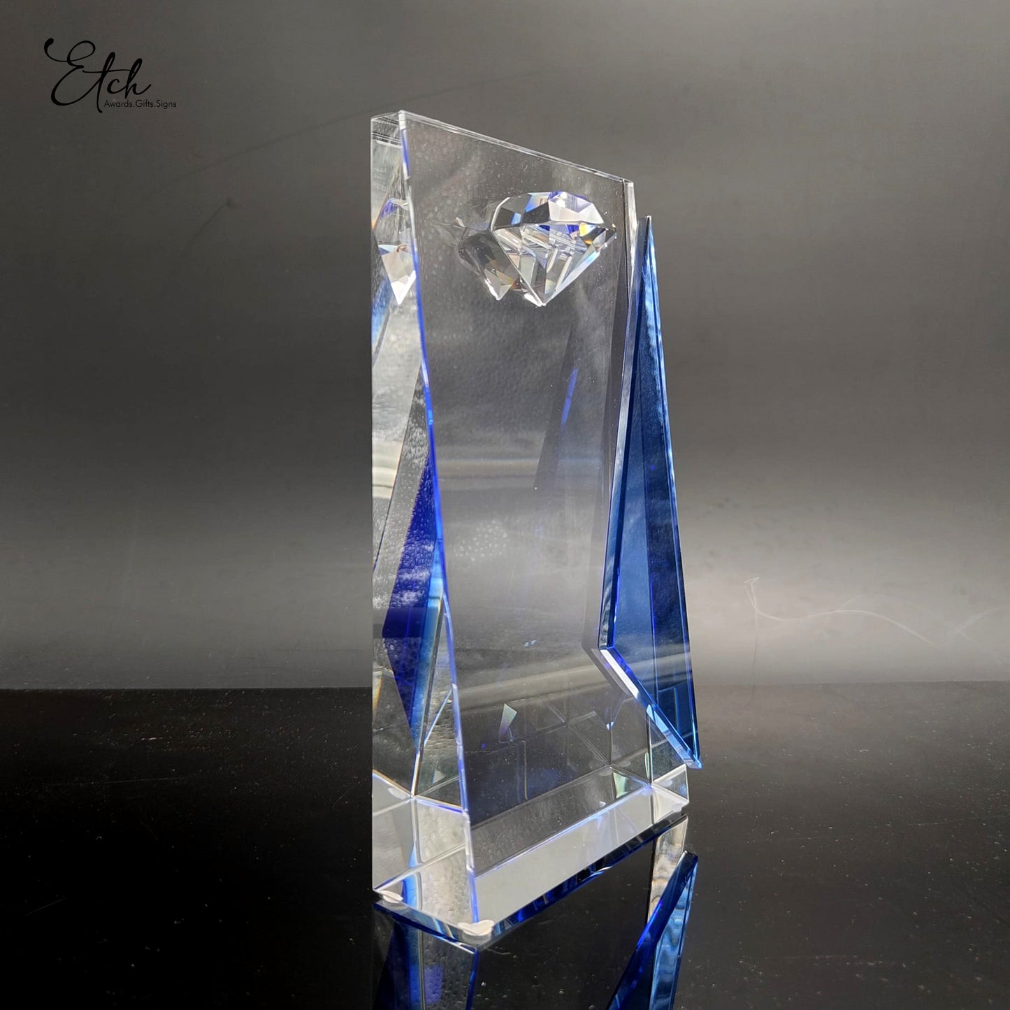 Diamond Plaque with Blue Edge Award