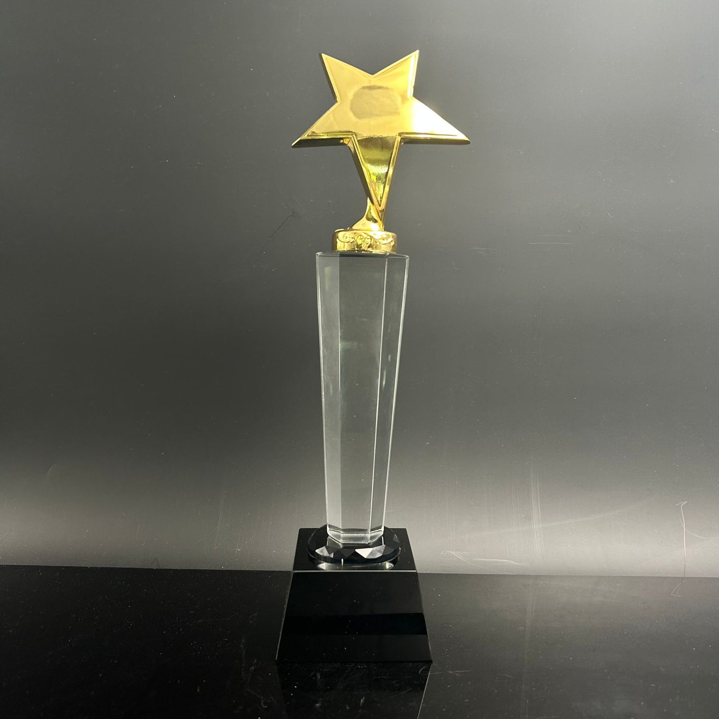 Elevated Curved Star Trophy Award