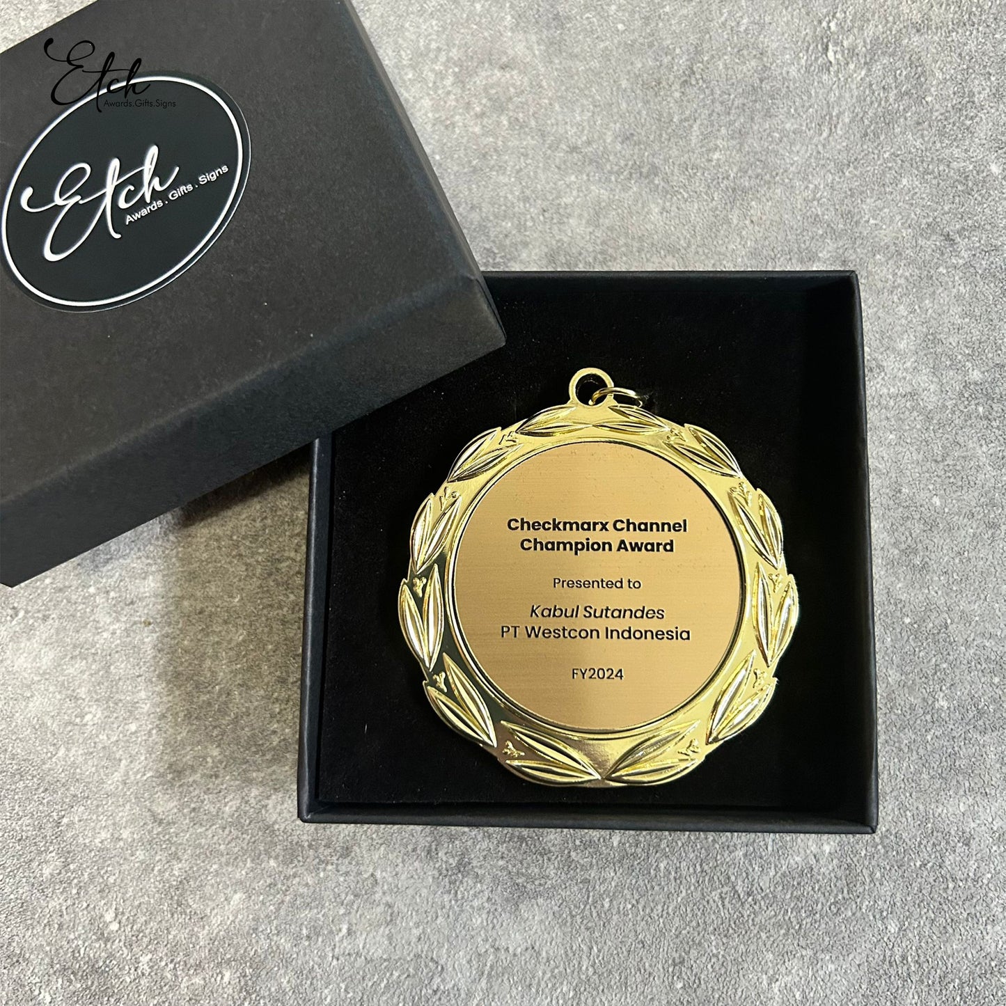 Etch Medal