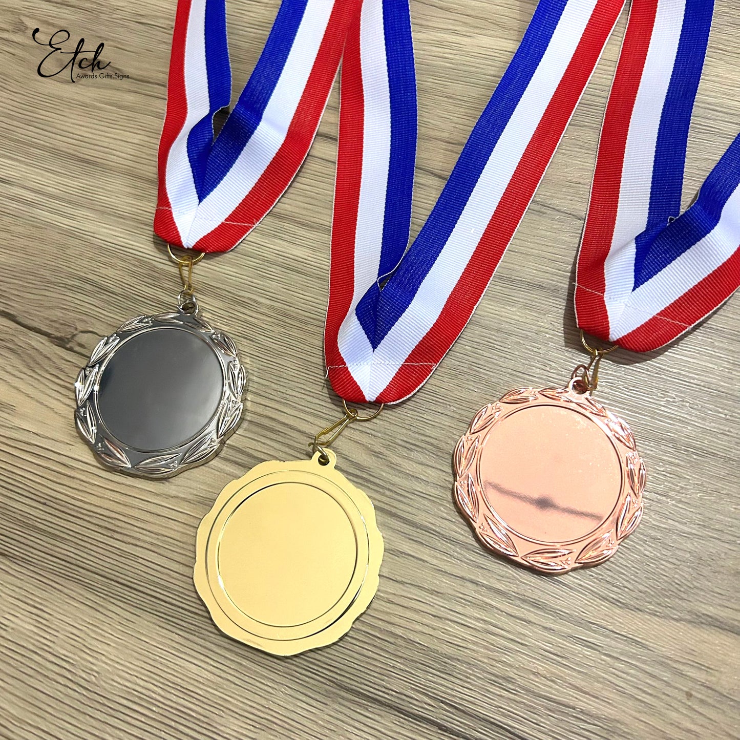 Excellence Medal with 3 Colored Straps (White,Red,Blue)