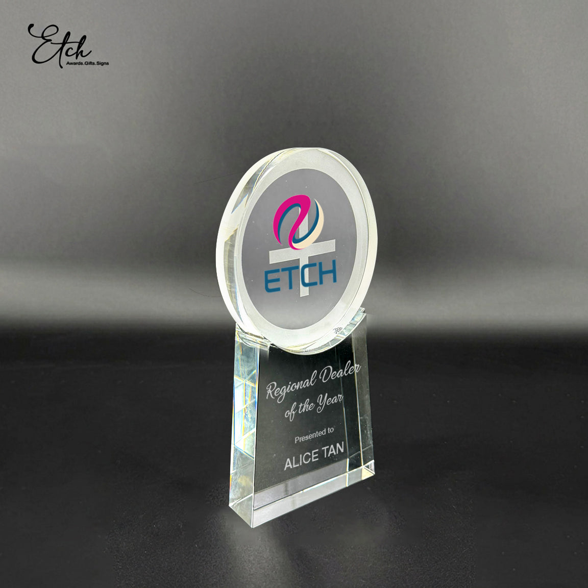 Frosted Ring Circle Award