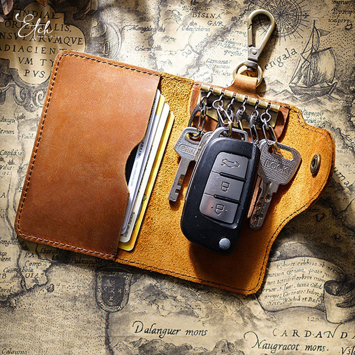 Genuine Leather Keys Holder Wallet
