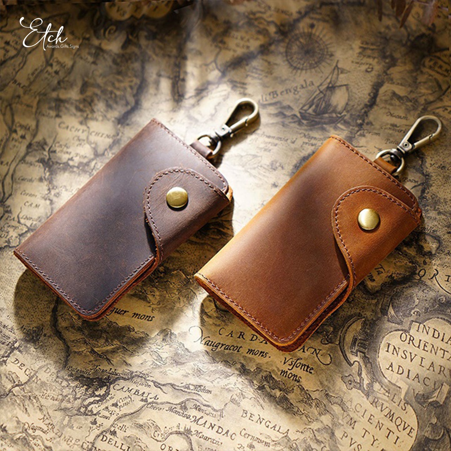 Genuine Leather Keys Holder Wallet