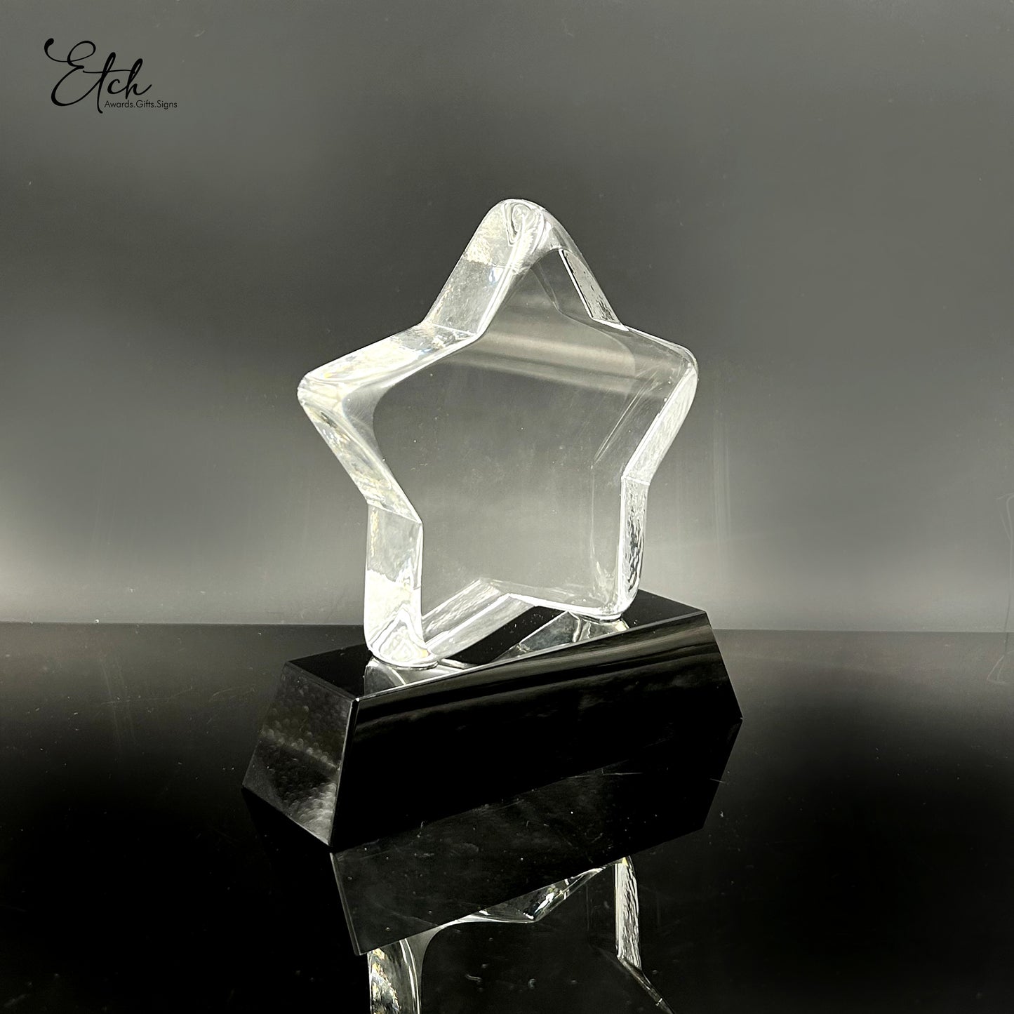 Charming Star Trophy Award with Black Base