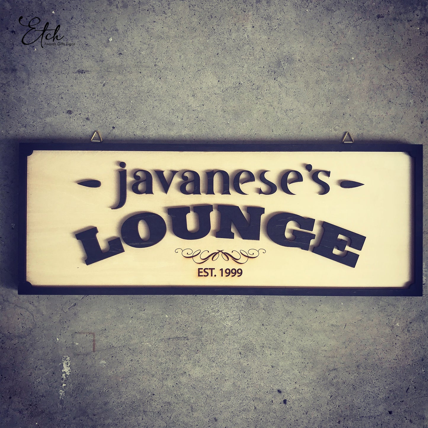 Custom Wooden Company Sign