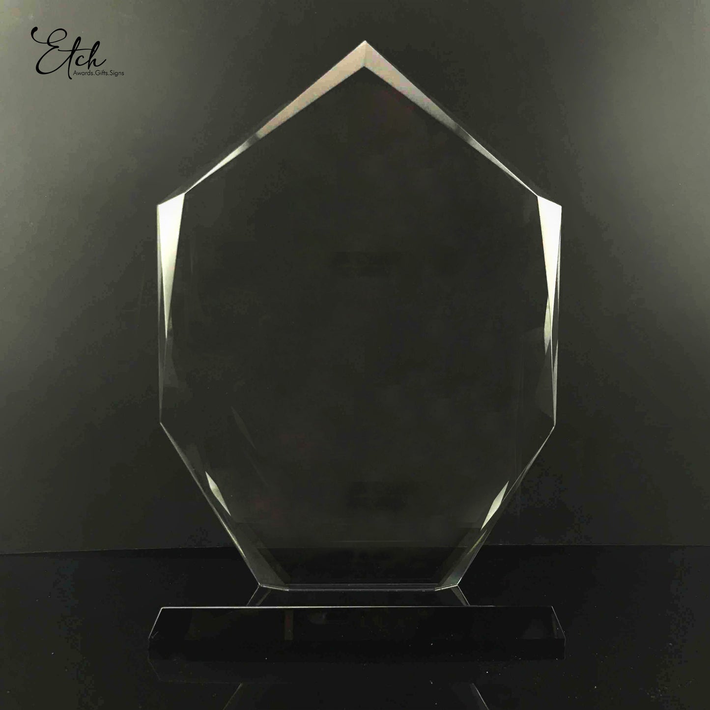 Imperial Jewel with Black Base Crystal Trophy Award