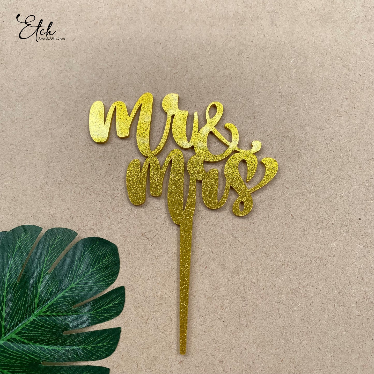 Mr & Mrs Cake Topper