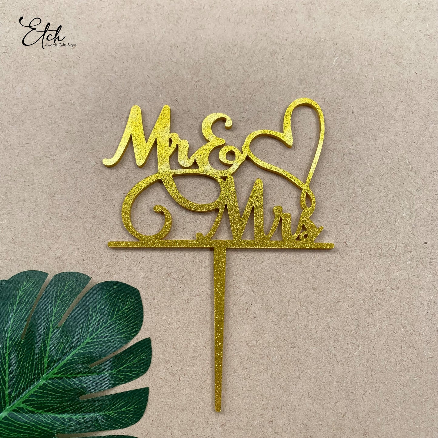 Mr & Mrs Cake Topper