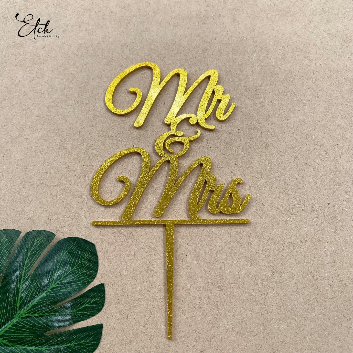 Mr & Mrs Cake Topper
