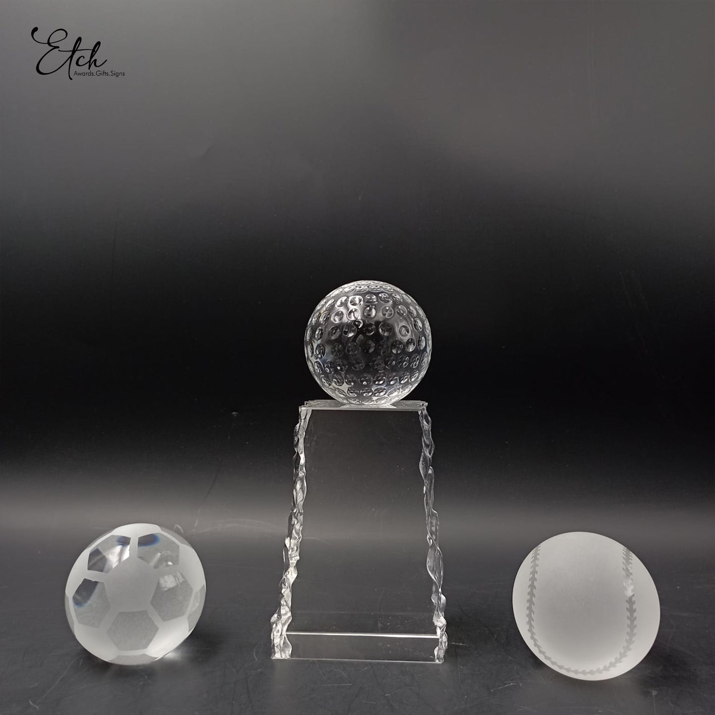 Sports Themed Crystal Trophy Award
