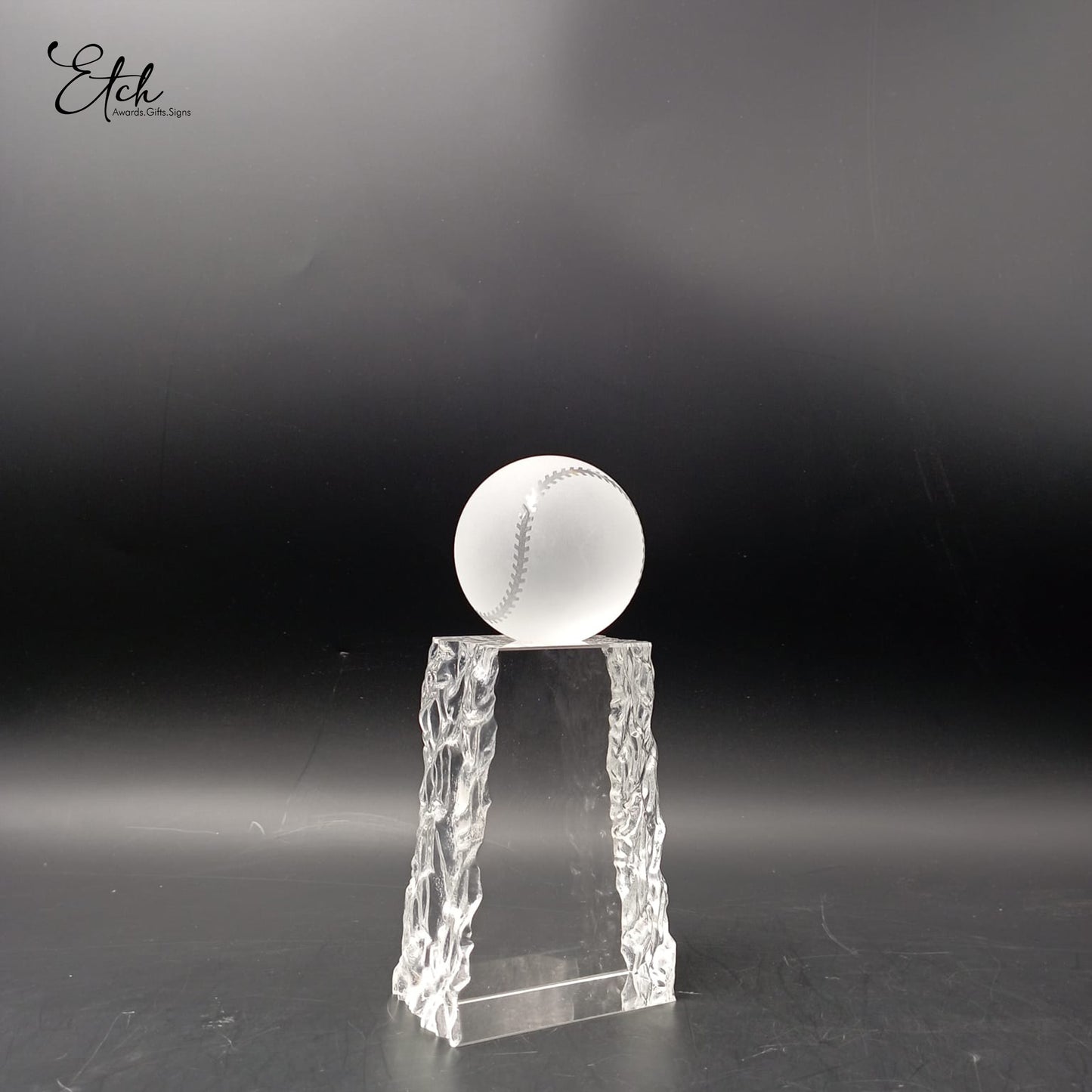 Sports Themed Crystal Trophy Award