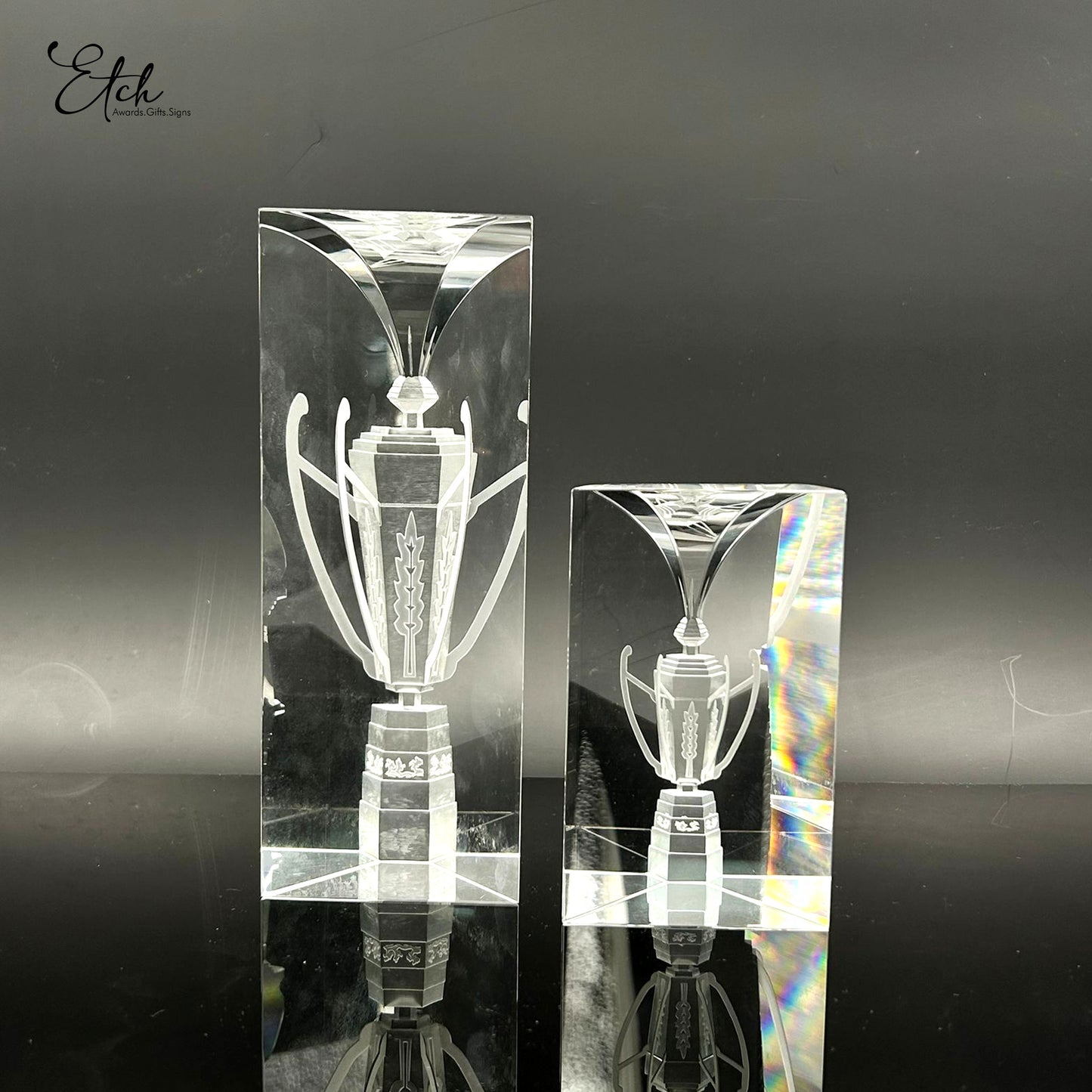 Unique 3D Crystal Block Award