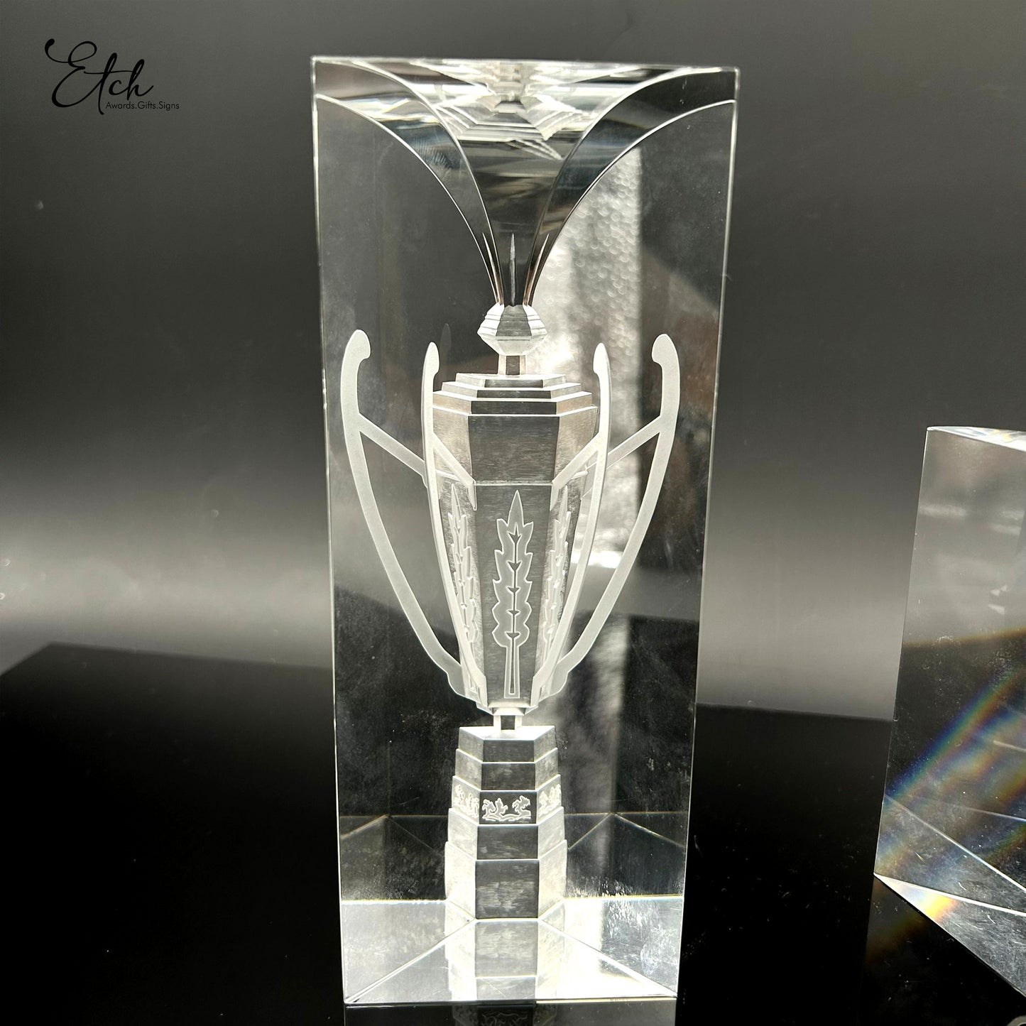 Unique 3D Crystal Block Award