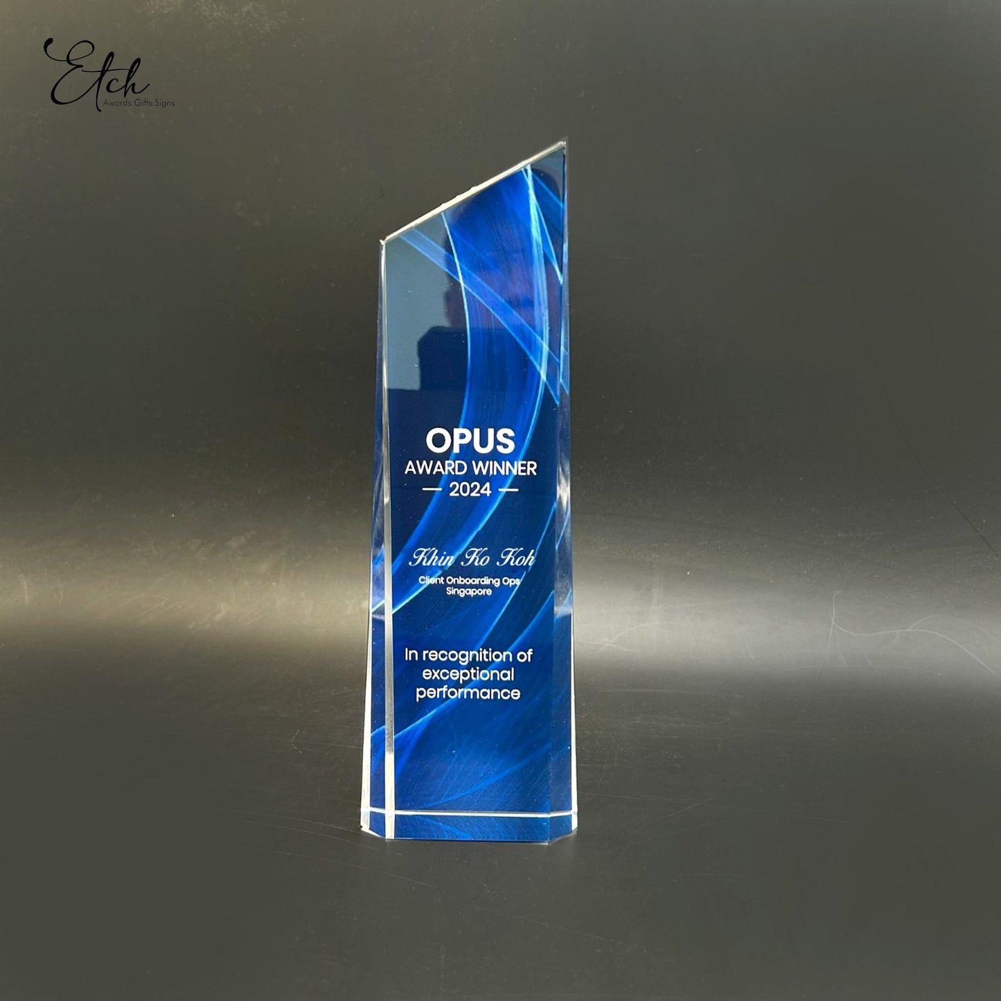 Vertical Clear Prism Award