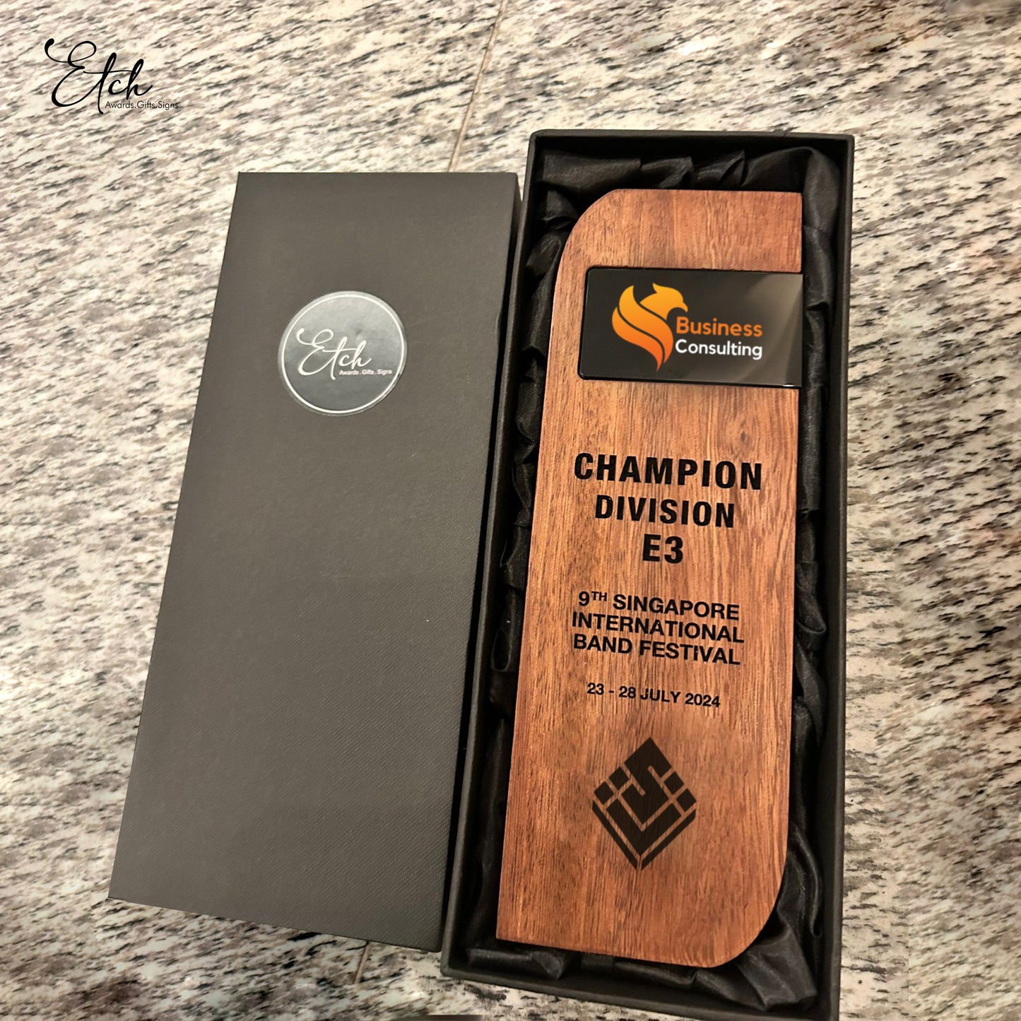 Wooden Black Series Crystal Award