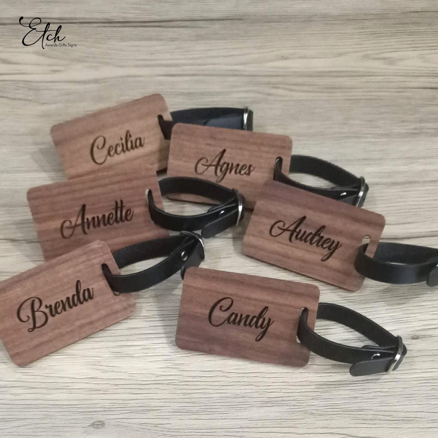 Wooden Luggage Tag