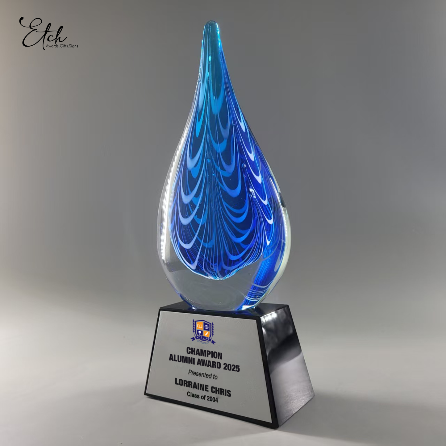 Navy Blue Raindrop Award