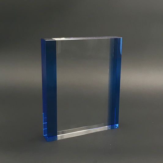 Royal Blue Edge Tablet Crystal Award