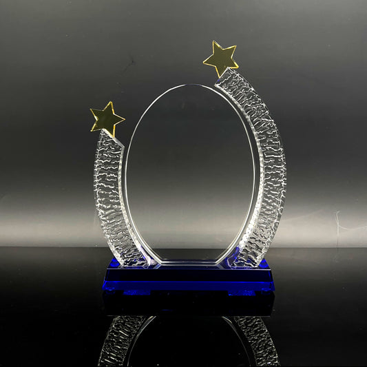 Starry Loop Trophy Award with Blue Base