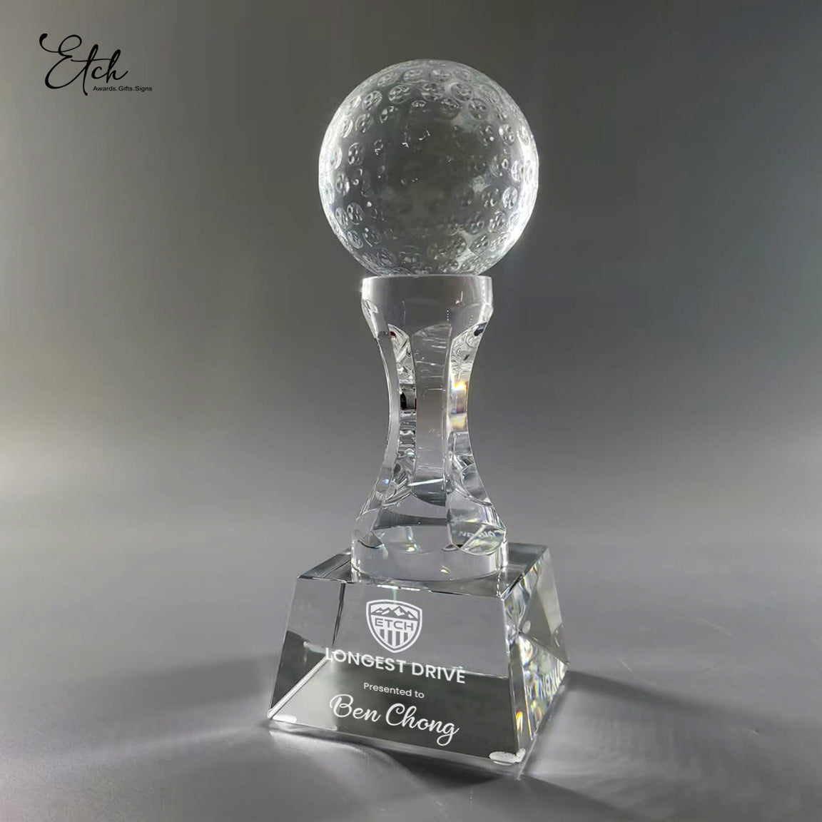 Crystal Champion’s Sphere Golf Trophy