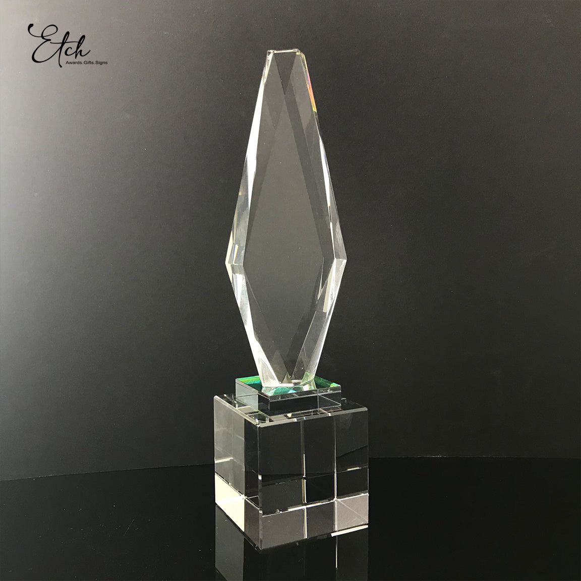 Apex Plate Crystal Trophy Award