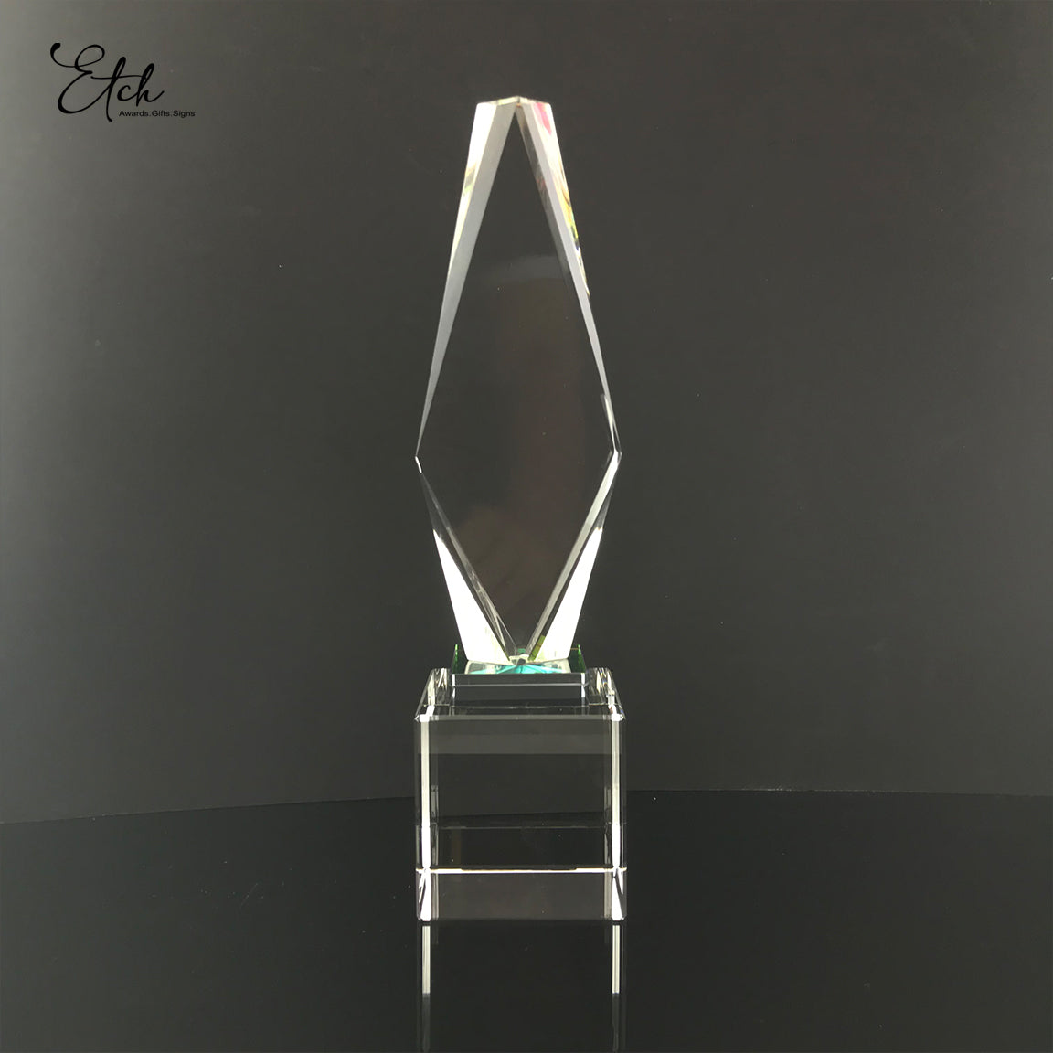 Apex Plate Crystal Trophy Award