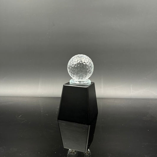Clear Golf Ball with Black Base Trophy Award