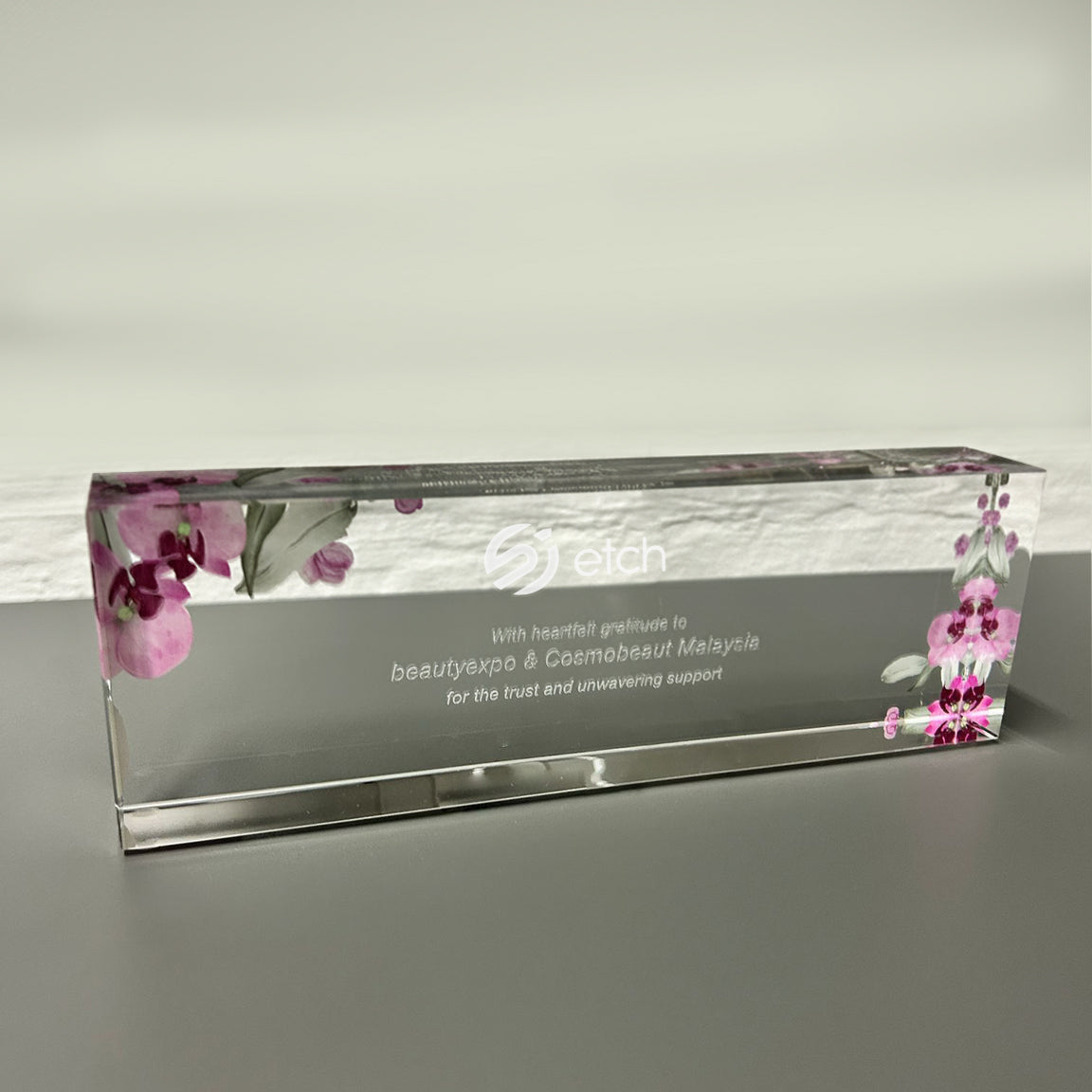 Singapore National  Flower Crystal Block