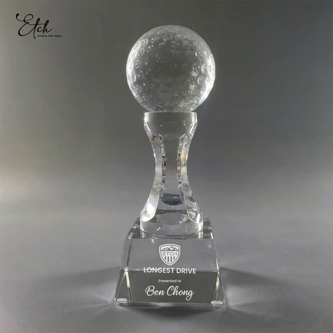 Crystal Champion’s Sphere Golf Trophy