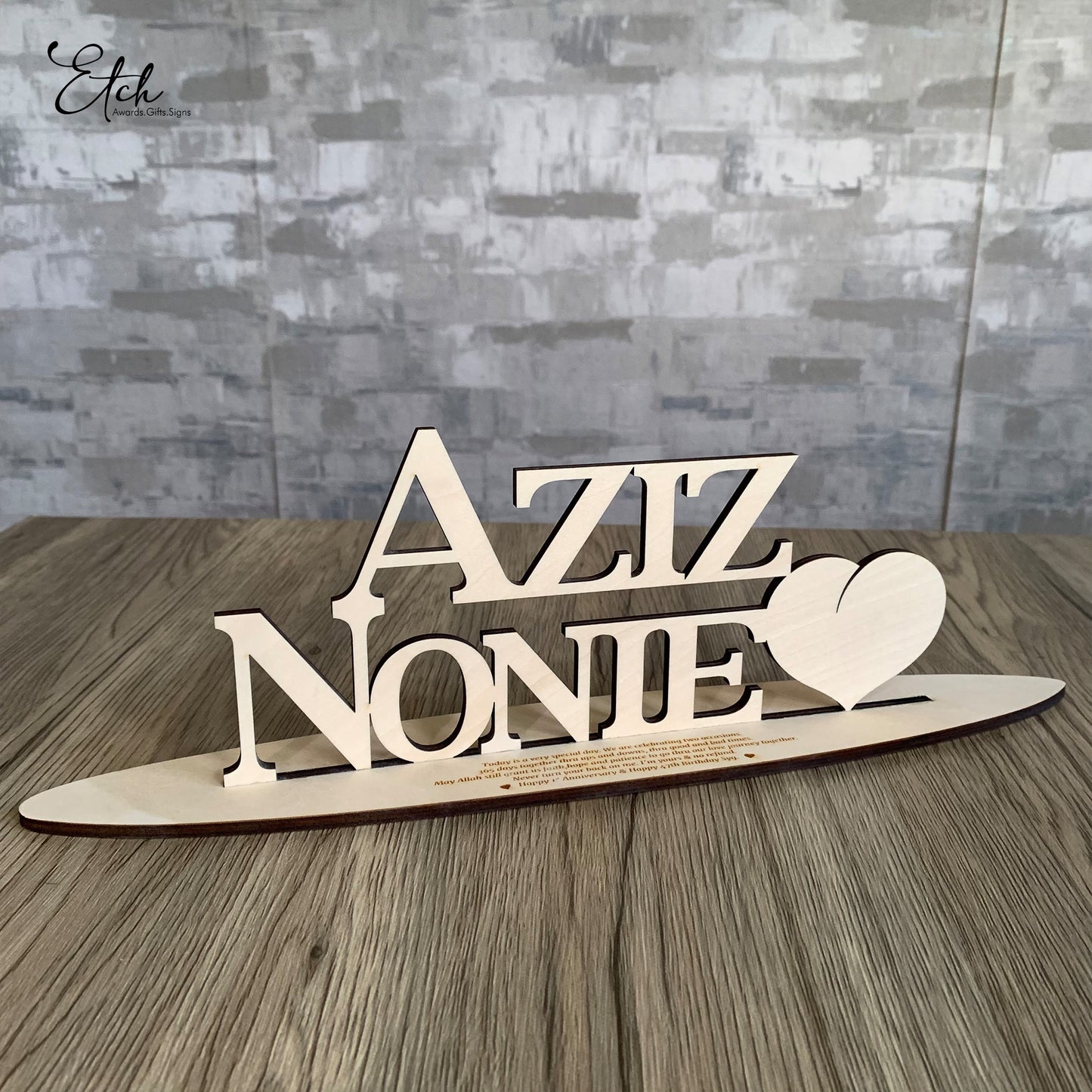 Name Sign Table Display
