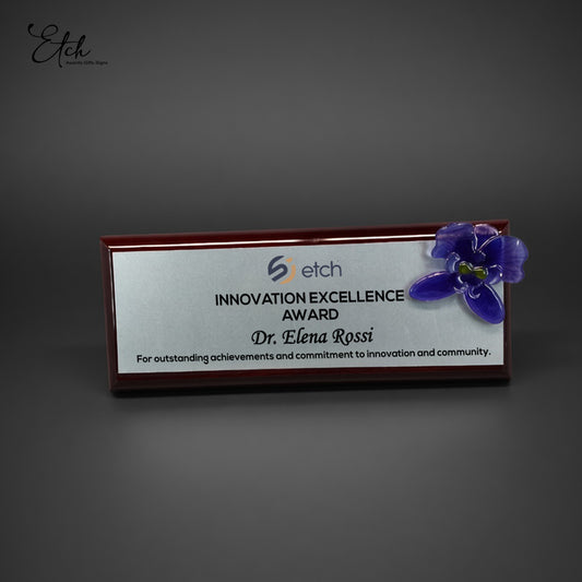 Orchid Desk Plaque