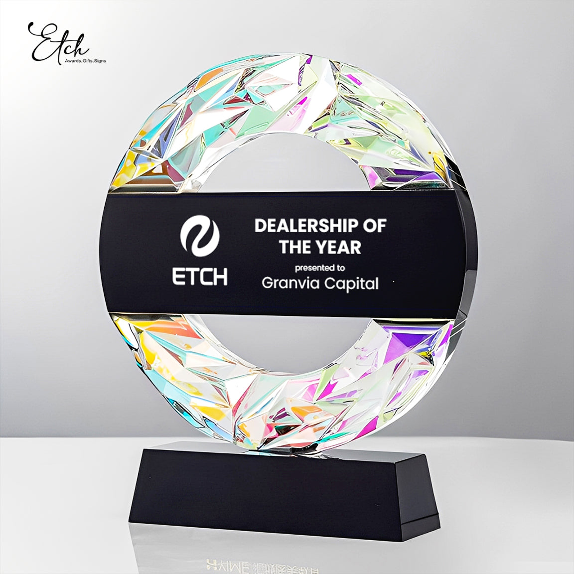 Radiant Ring Crystal Award