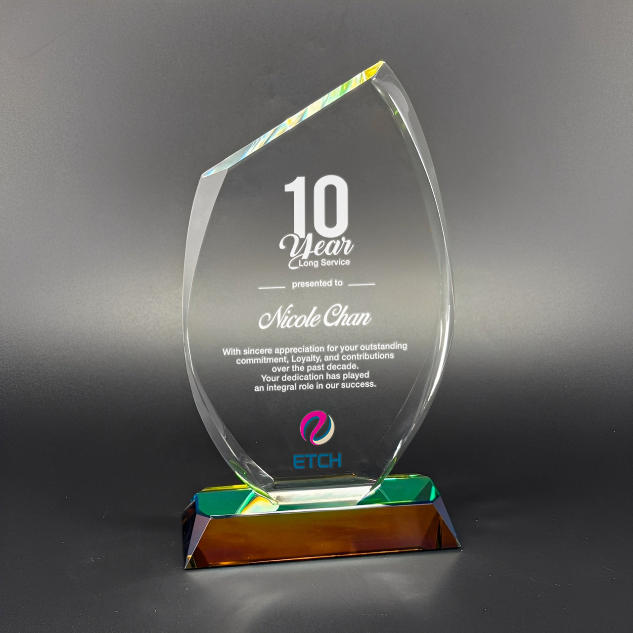 Radiant Starfire Crystal Award