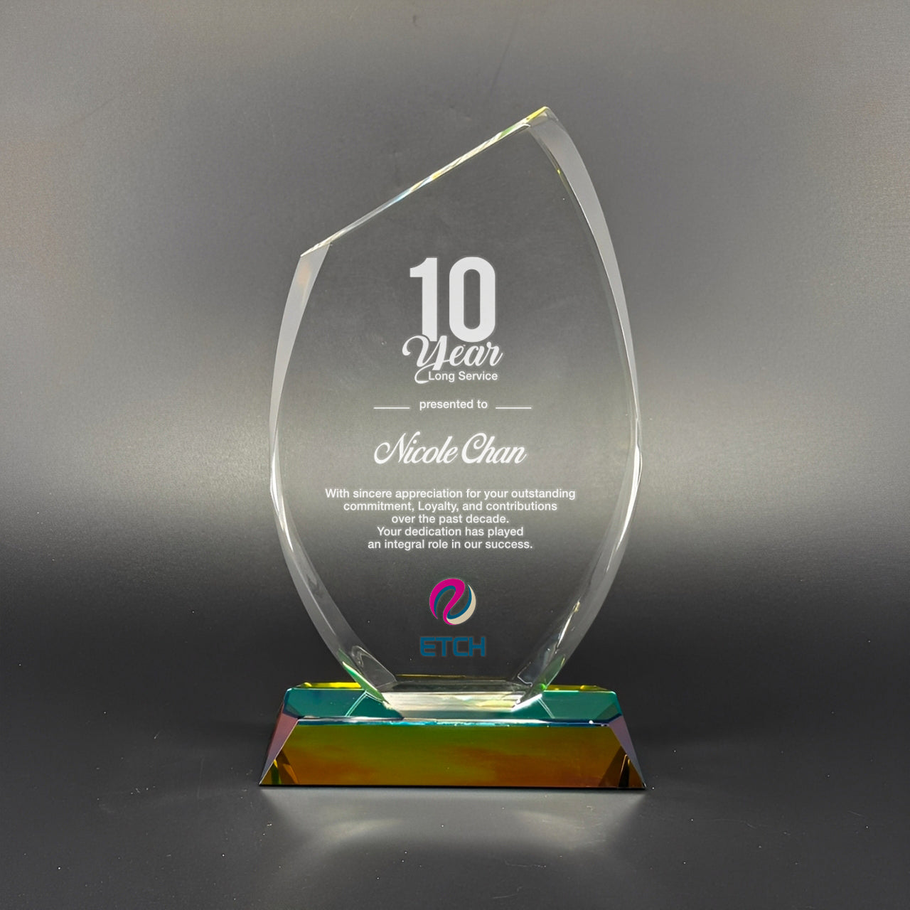 Radiant Starfire Crystal Award