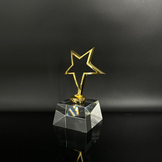 Small Star Trophy with Crystal Base