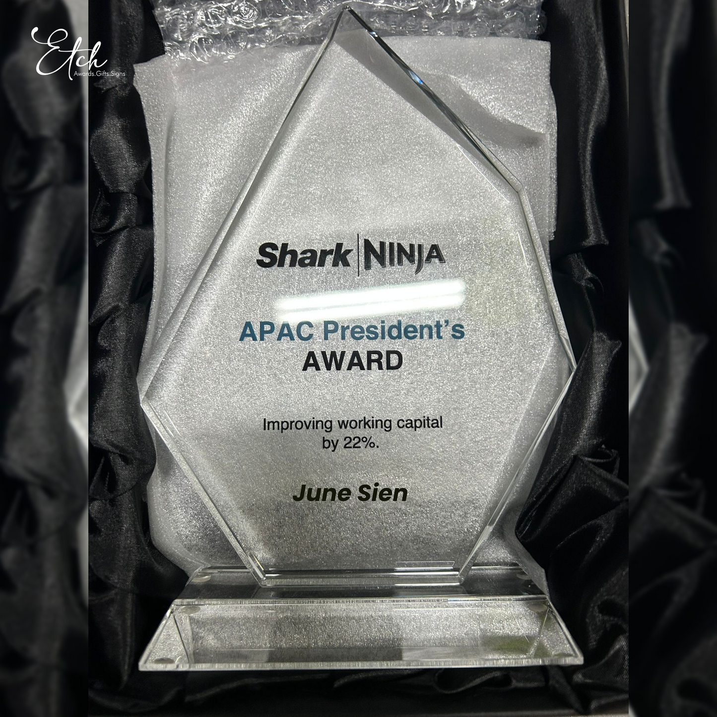 Unique Facet Crystal Trophy Award