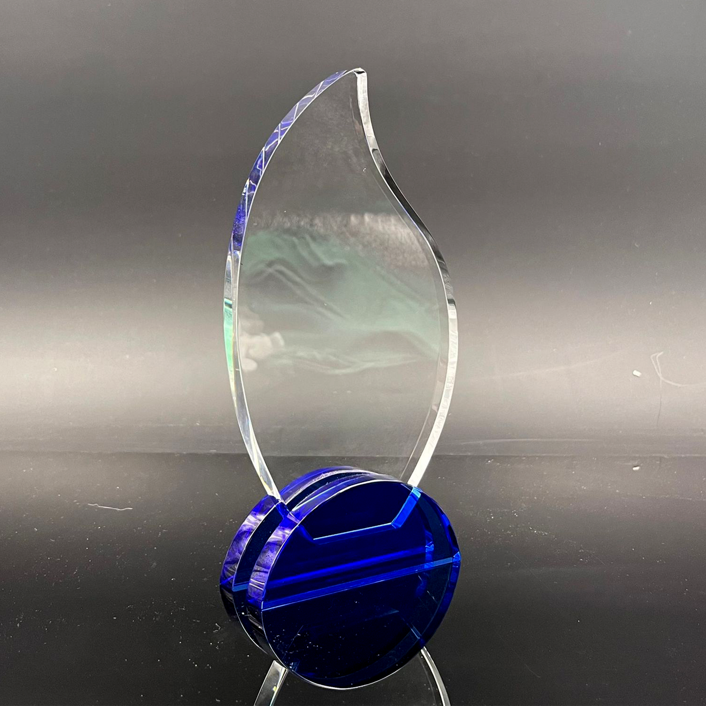 Solar Flame Trophy Award with Blue Base