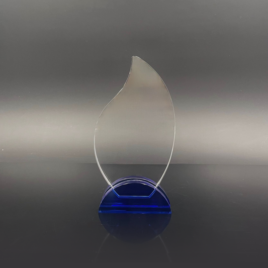 Solar Flame Trophy Award with Blue Base