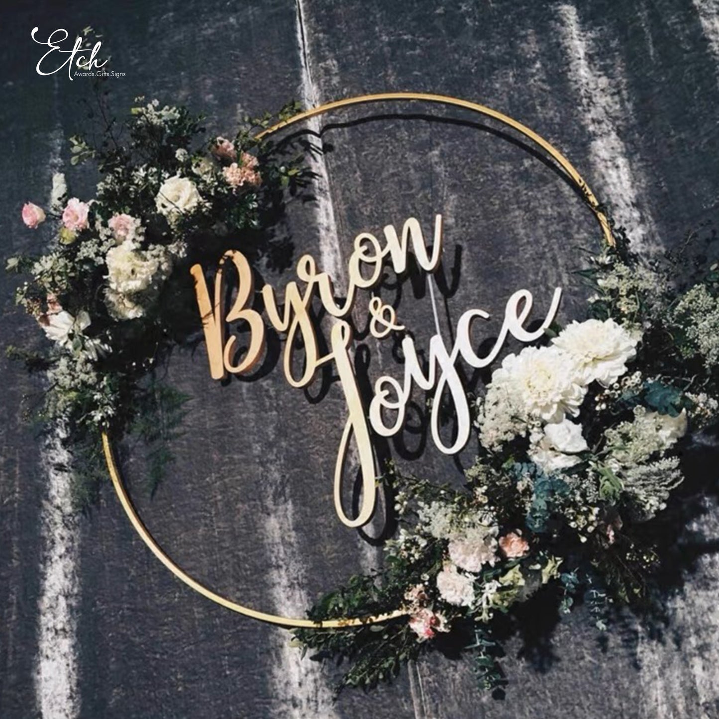Wedding Couple Name Signage