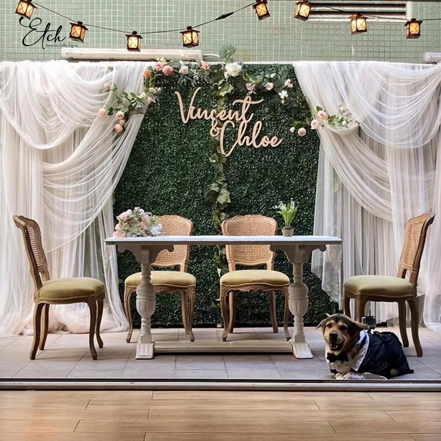 Wedding Couple Name Signage