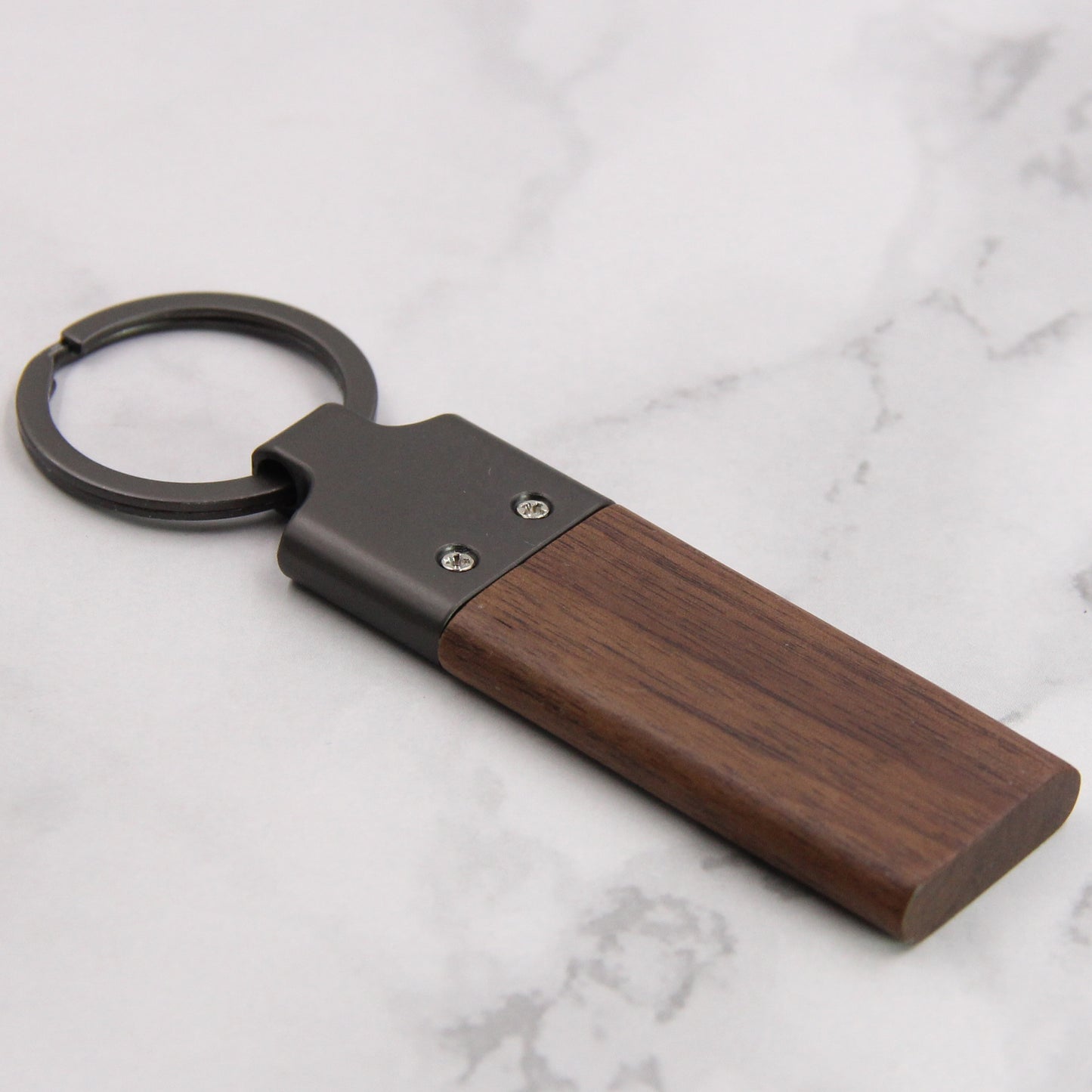 Wooden keychain with custom message for Dad